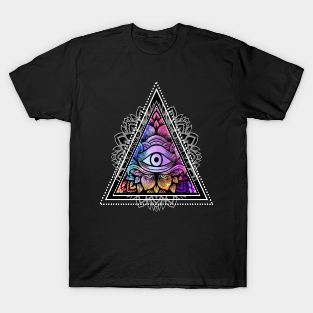 Illuminati Triangle Eye T-Shirt by leodesigns